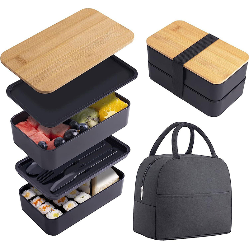 Meal Prep Or Prep Meal - Caixa bento empilhável com utensílios 1200ml,