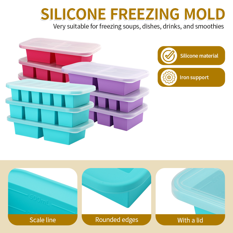 Meal Prep Smoothies - Bandejas de freezer de silicone com
