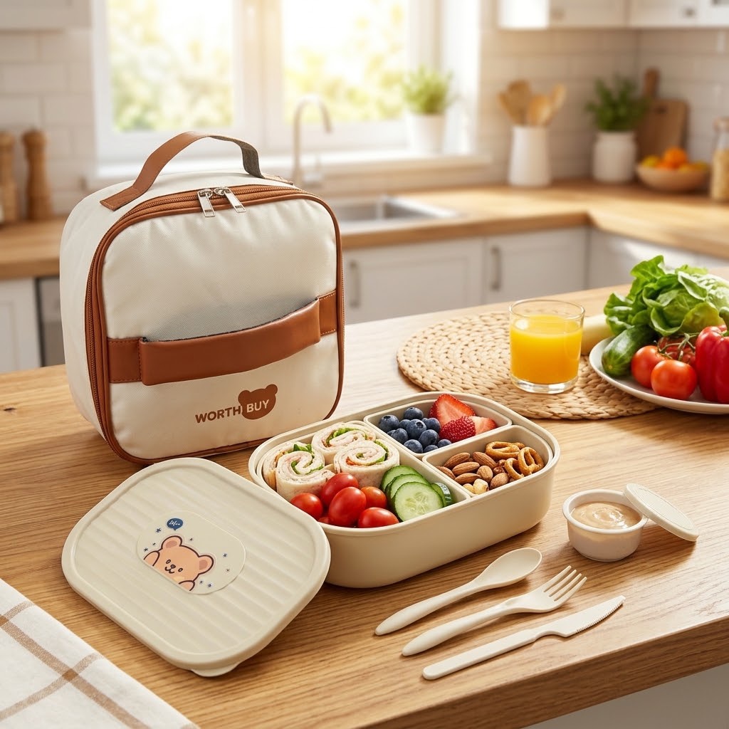 Meal Prep Or Prep Meal - Caixa Bento Dividida para Crianças, 3