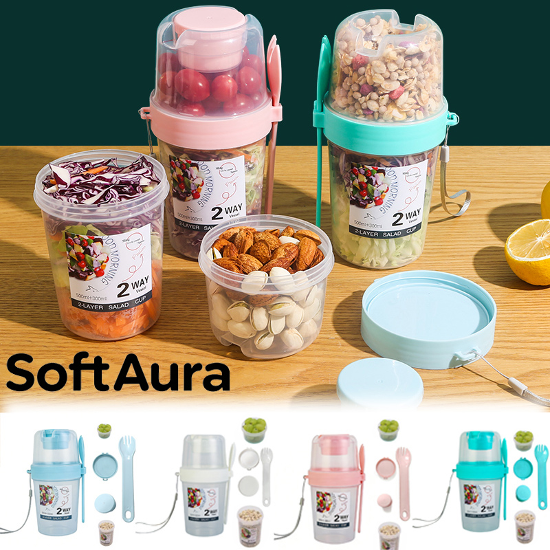 Meal Prep Glass Containers - SoftAura Copos para Café da Manhã
