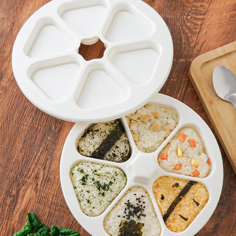 Rice Ball Mold - 6 em 1 caixa de fazer