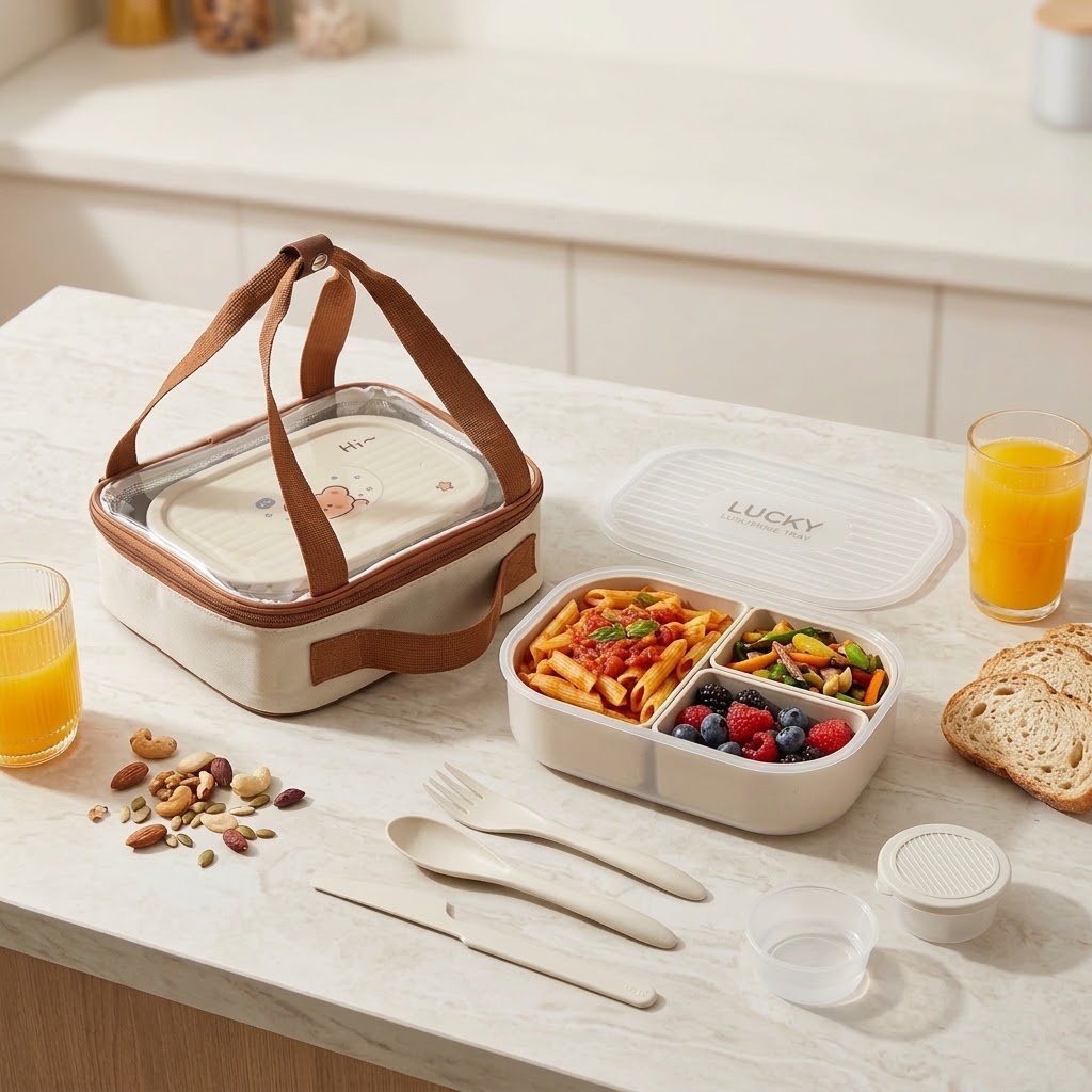 Caixa Bento de Plástico com 3  - Meal Prep Or Prep Meal avaliação e preço