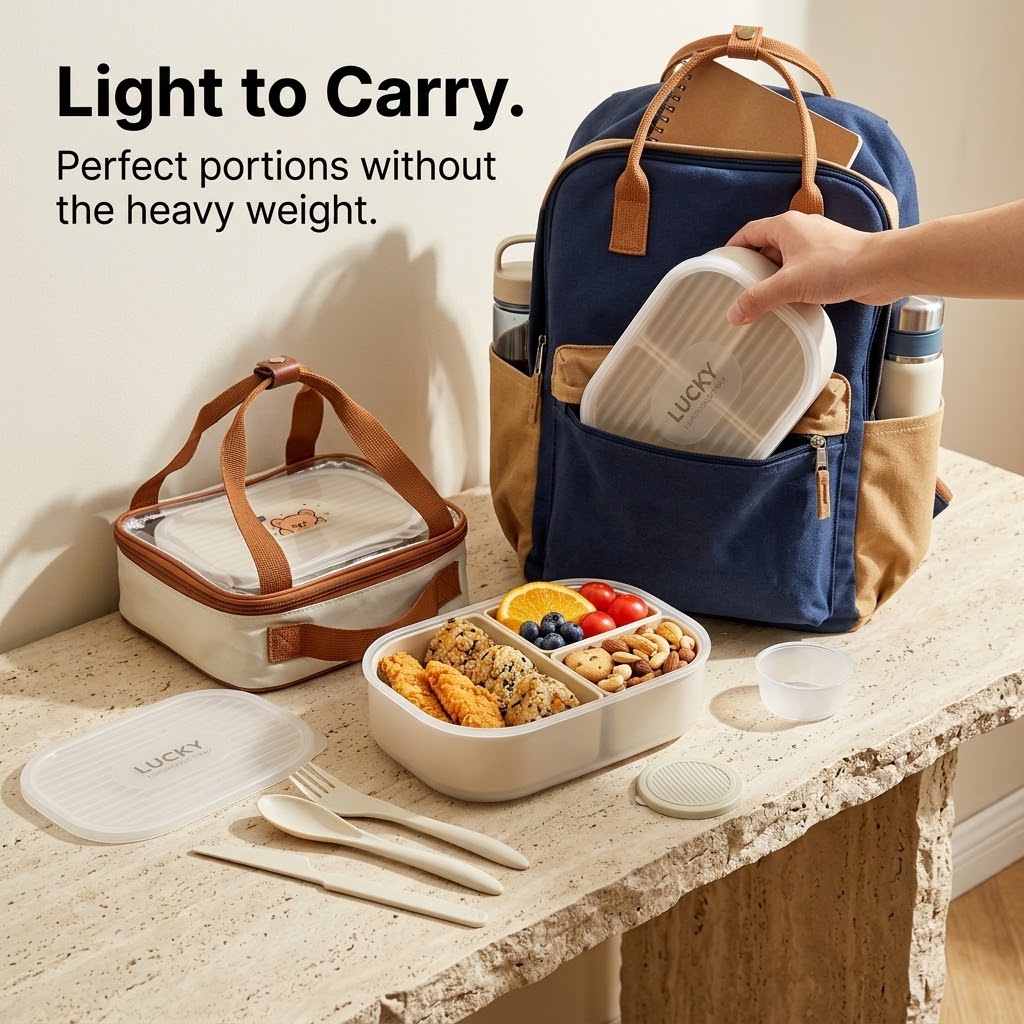 Caixa Bento de Plástico com 3  - Meal Prep Or Prep Meal avaliação e preço