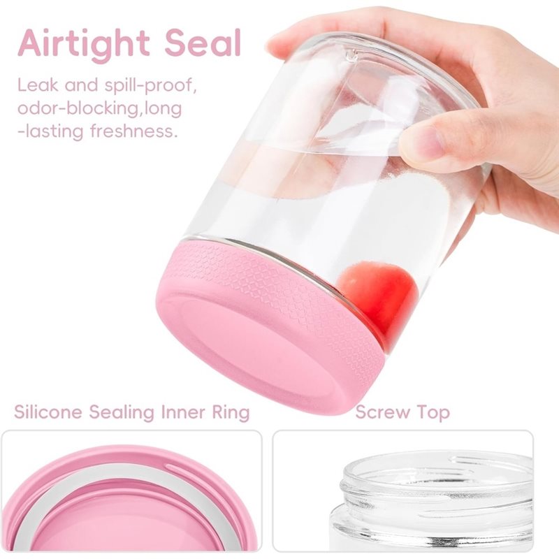 Potes de Vidro Macio com Tampa - Meal Prep Glass Containers avaliação e preço
