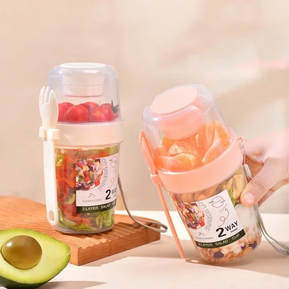 Copo de salada portátil copo d - Meal Prep Glass Containers avaliação e preço