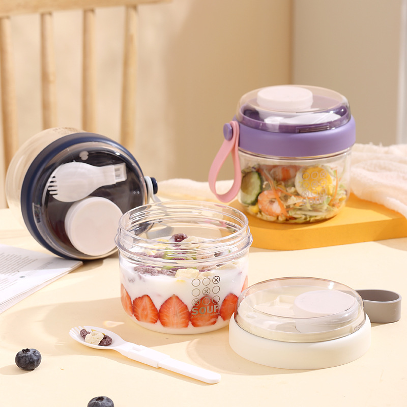 Copo de salada dupla camada co - Meal Prep Glass Containers avaliação e preço