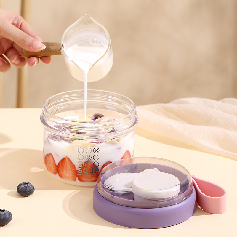 Copo de salada dupla camada co - Meal Prep Glass Containers avaliação e preço