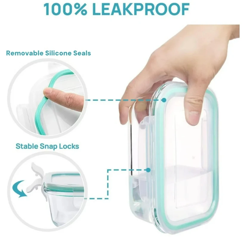 Recipientes de Vidro para Arma - Meal Prep Glass Containers avaliação e preço