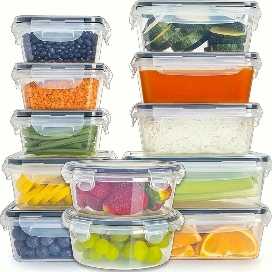 12 caixas plásticas seladas pa - Meal Prep Glass Containers avaliação e preço