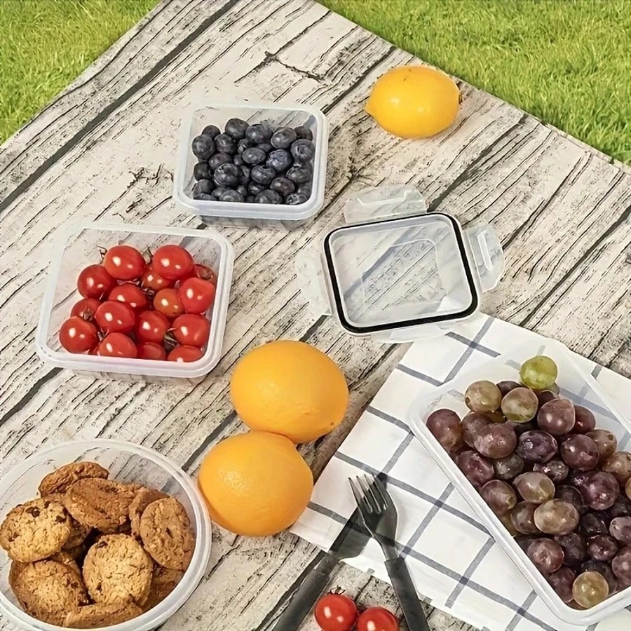 12 caixas plásticas seladas pa - Meal Prep Glass Containers avaliação e preço