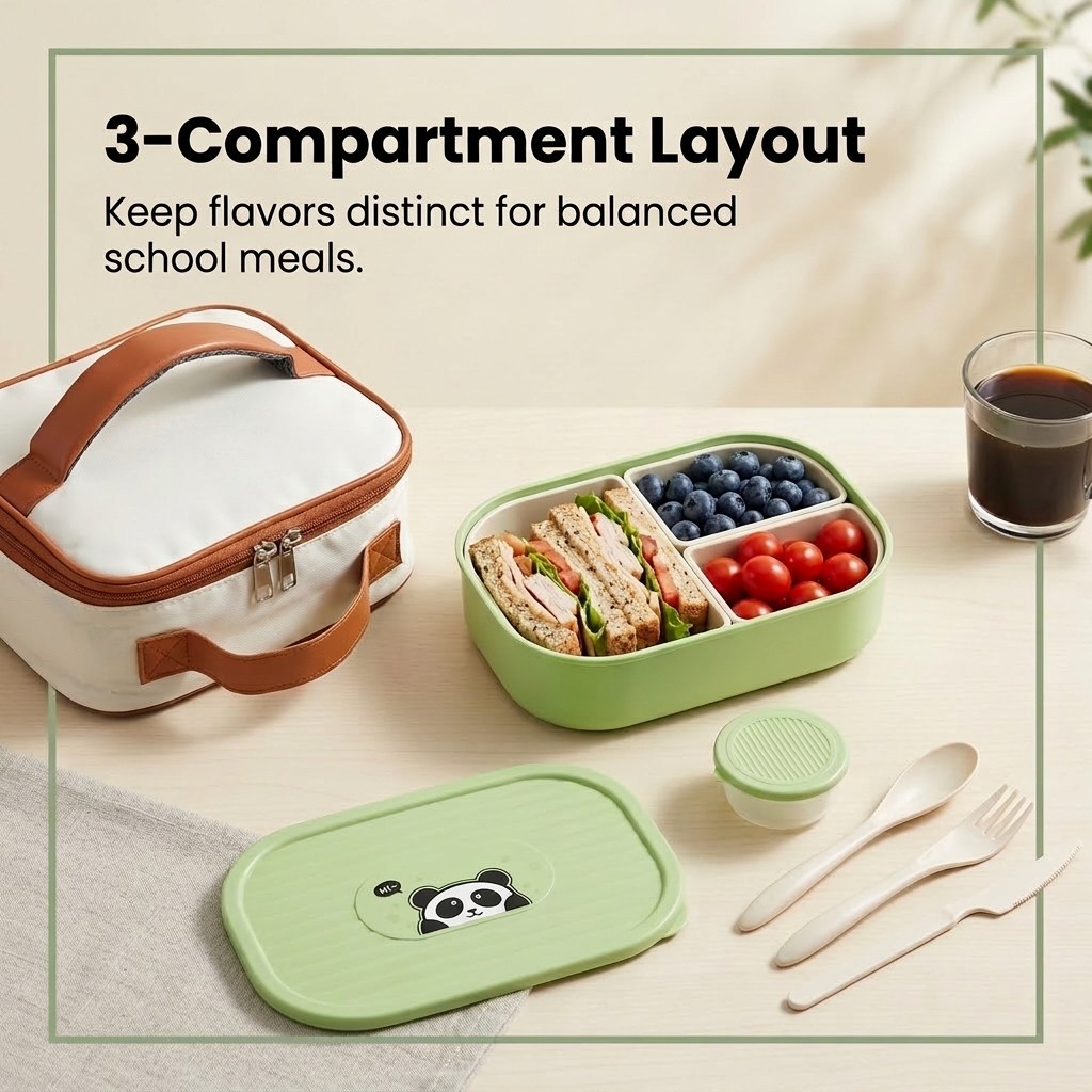Lancheira infantil fofa com 3  - Meal Prep Or Prep Meal avaliação e preço