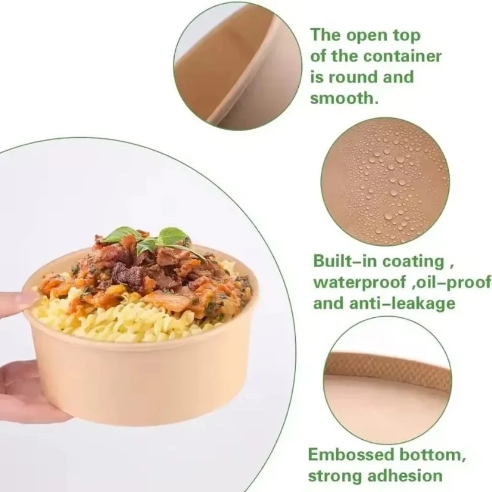 5/10/20PCS Tigelas de Papel Kr - Meal Prep Noodles avaliação e preço