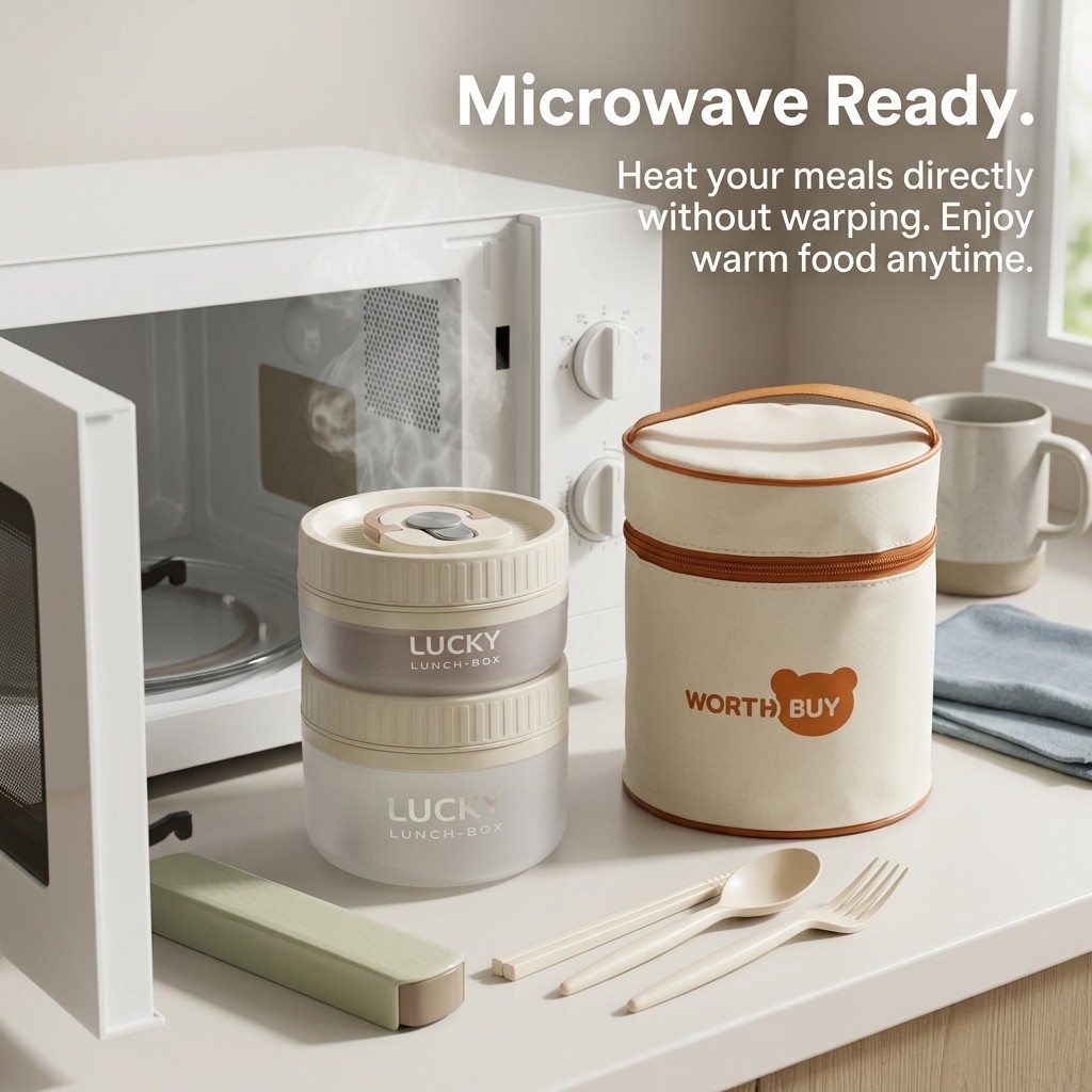 Caixa de Almoço Redonda Bento, - Meal Prep Or Prep Meal avaliação e preço