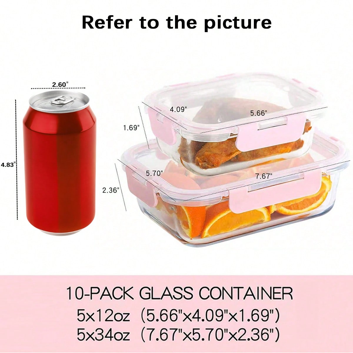 Conjunto de 10 Recipientes de  - Meal Prep Glass Containers avaliação e preço